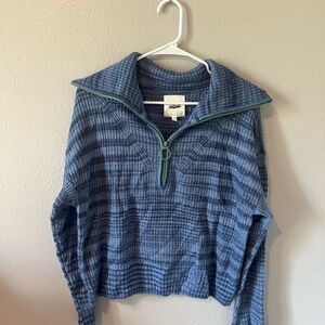 Aerie Blue Plaid Sweater